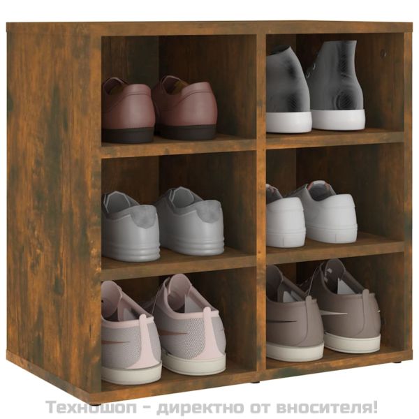 Шкафове за обувки, 2 бр, опушен дъб, 52,5x30x50 см