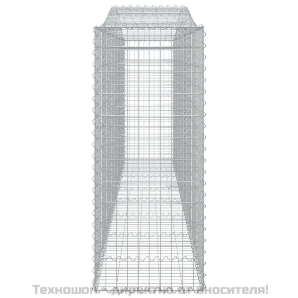 Дъговидна габионна кошница 400x50x120/140 см поцинковано желязо