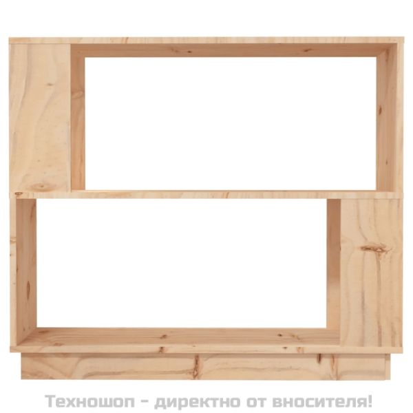 Библиотека/разделител за стая, 80x25x70 см, бор масив