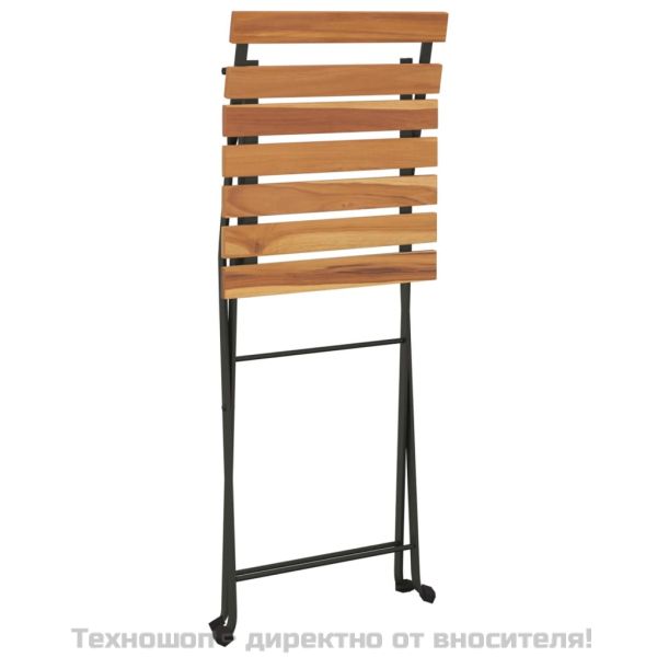 Сгъваем бистро комплект от 5 части, акация масив и стомана
