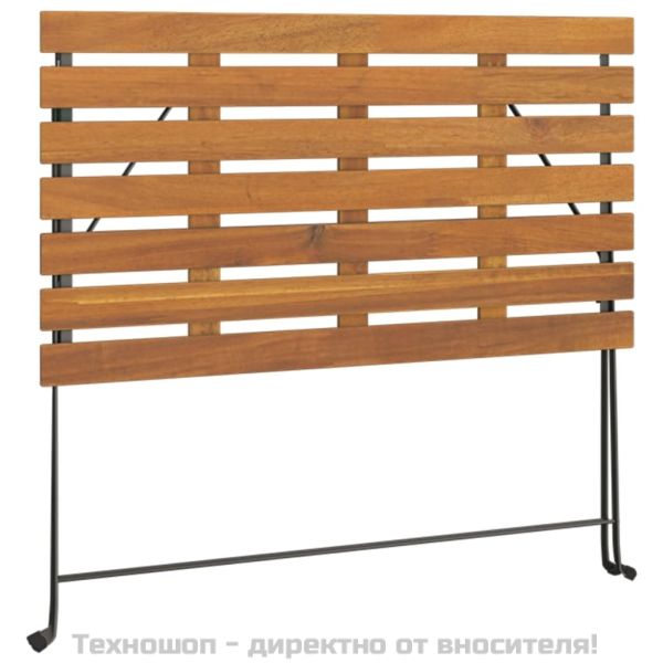Сгъваем бистро комплект от 5 части, акация масив и стомана