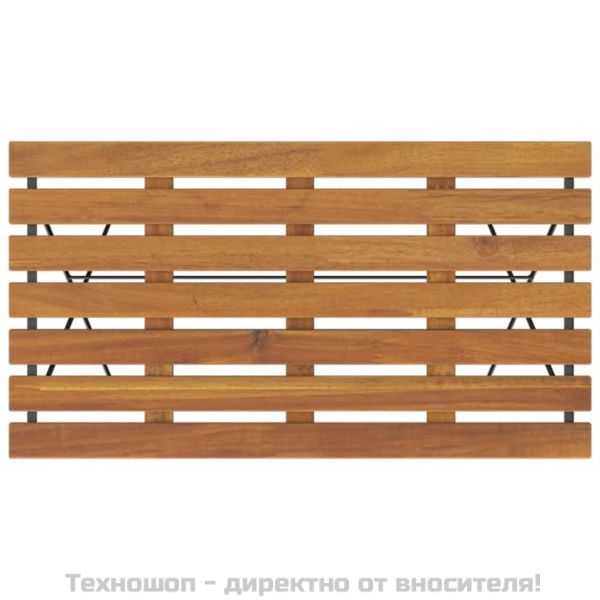 Сгъваем бистро комплект от 5 части, акация масив и стомана