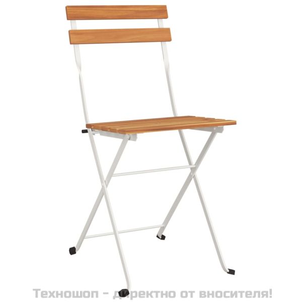 Сгъваем бистро комплект от 5 части, акация масив и стомана
