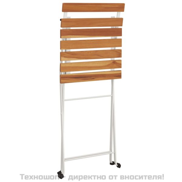 Сгъваем бистро комплект от 5 части, акация масив и стомана