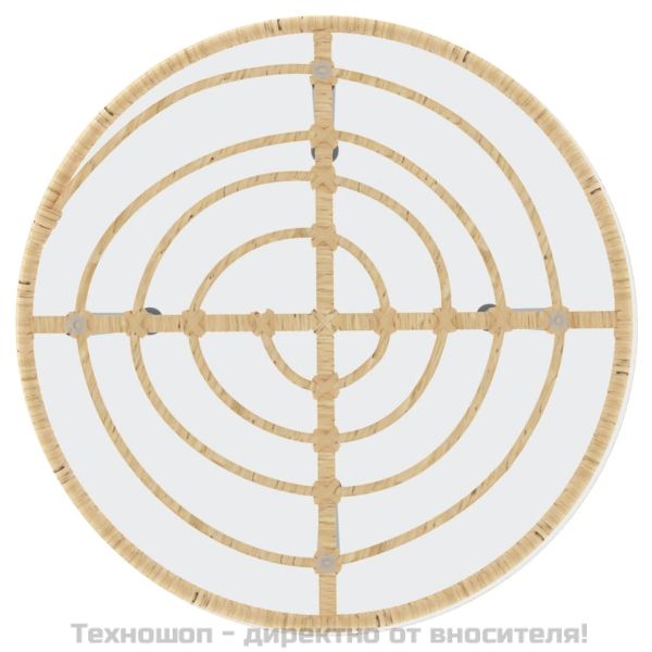 Градински трапезен комплект, 3 части, полиратан