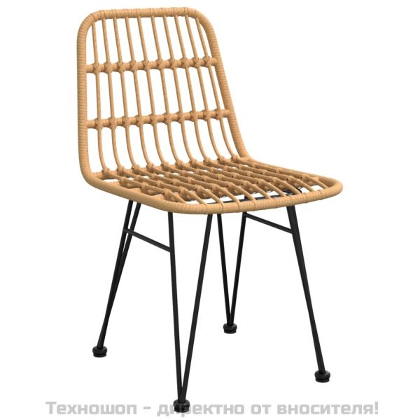 Градински трапезен комплект, 3 части, полиратан