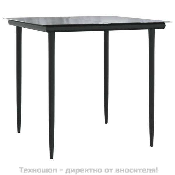 Градински трапезен комплект, 3 части, полиратан