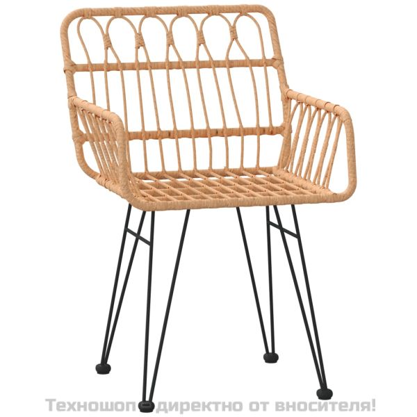 Градински трапезен комплект, 3 части, полиратан