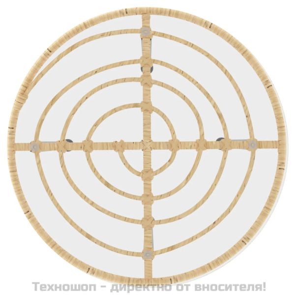 Градински трапезен комплект, 3 части, полиратан