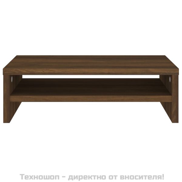 Поставка за монитор, кафяв дъб, 42x24x13 см, инженерно дърво