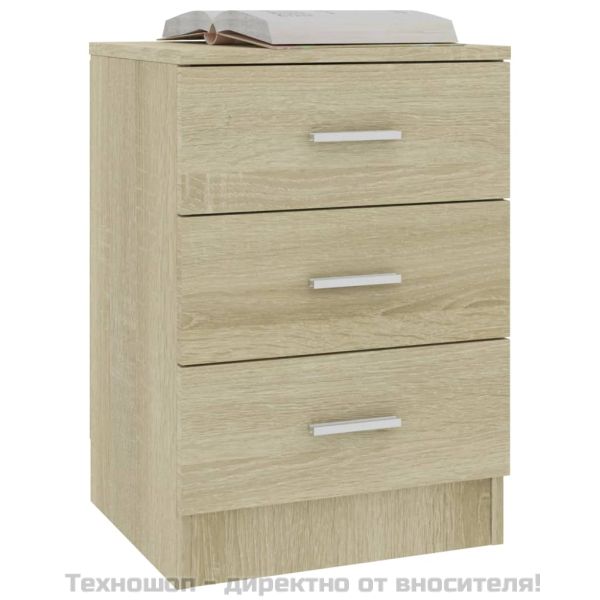 Нощно шкафче, дъб сонома, 38x35x56 см, инженерно дърво