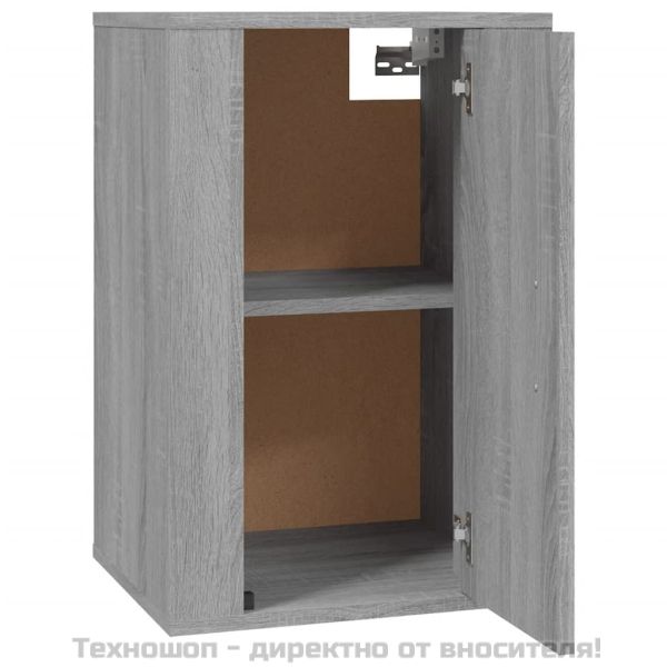 ТВ шкаф за стенен монтаж, сив сонома, 40x34,5x60 см