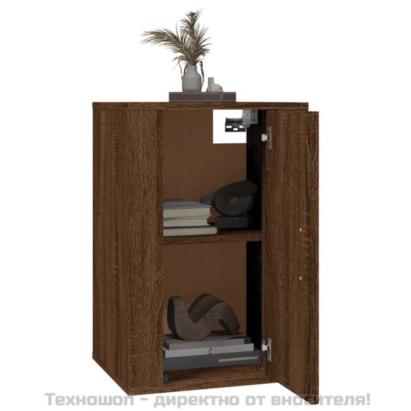 ТВ шкаф за стенен монтаж, кафяв дъб, 40x34,5x60 см