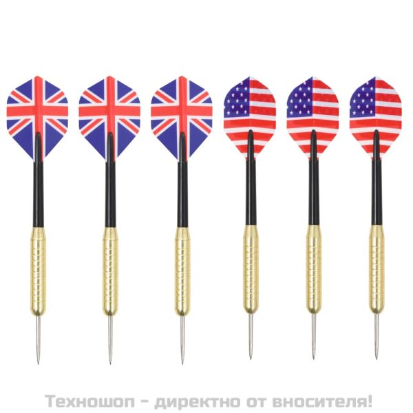 Професионална мишена за дартс от сизал с шкаф и 6 стрелички