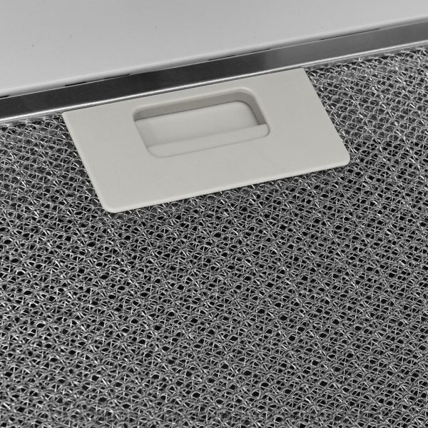 Стенен абсорбатор, 60 см, стомана и закалено стъкло, бял