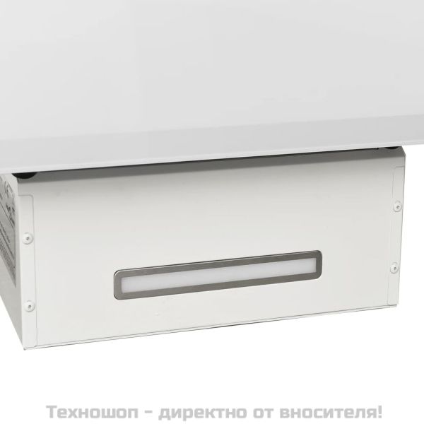 Стенен абсорбатор, 60 см, стомана и закалено стъкло, бял