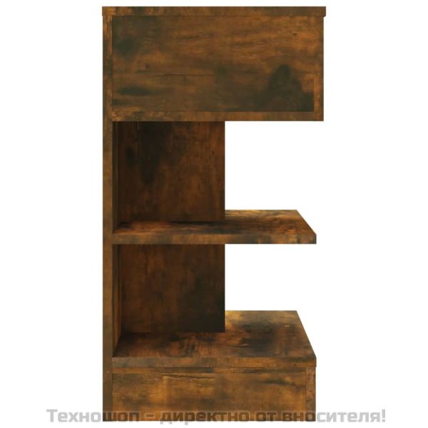 Нощни шкафчета 2 бр опушен дъб 40x35x65 см инженерно дърво