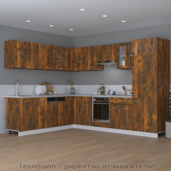 Висящ шкаф "Lyon" опушен дъб 80x31x60 см, инженерно дърво