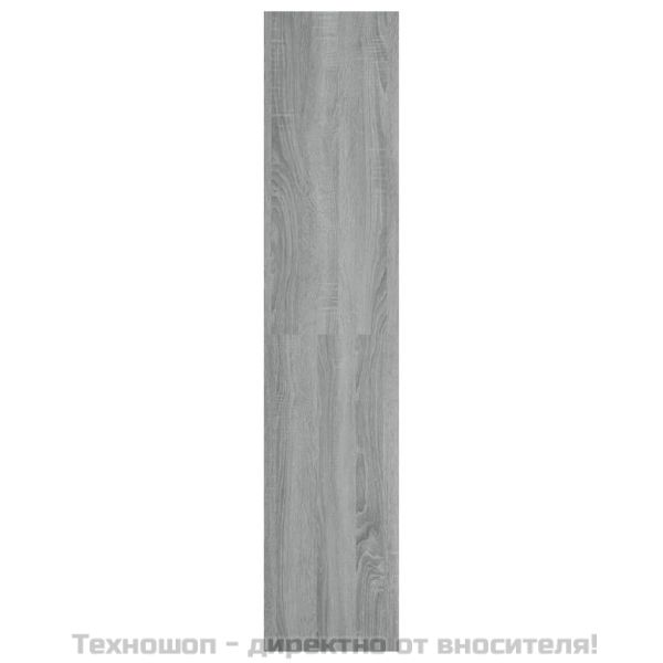 Шкаф за книги/ТВ шкаф сив сонома 36x30x143 см инженерно дърво