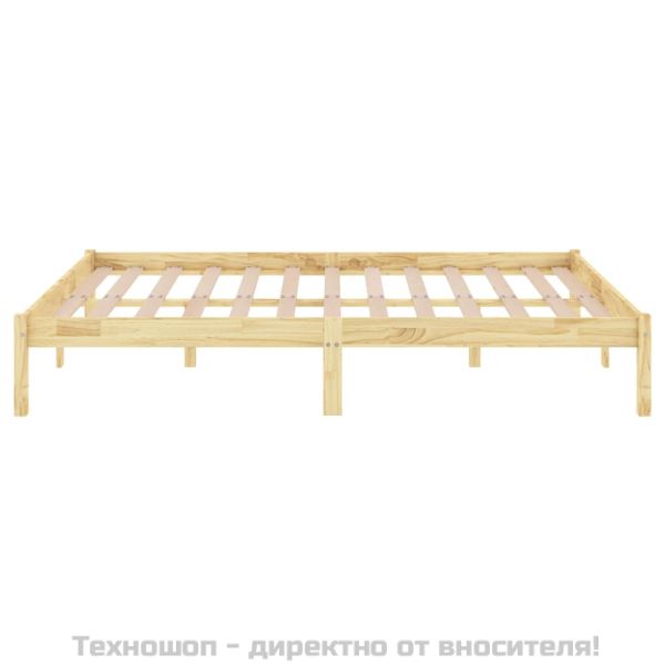 Рамка за легло, дърво масив, 135x190 cм, Double