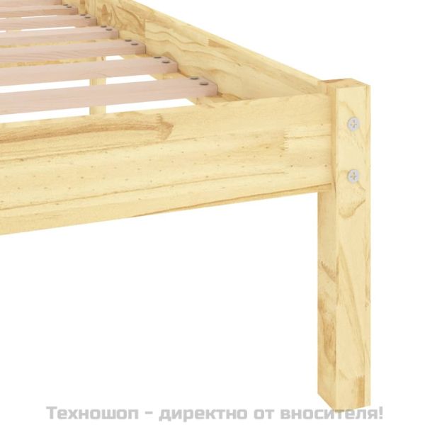 Рамка за легло, дърво масив, 135x190 cм, Double