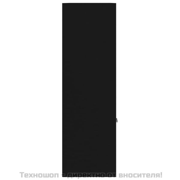 Библиотека, черна, 98x30x98 см, инженерно дърво