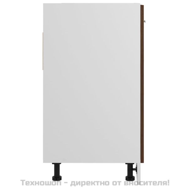 Долен шкаф за мивка "Lyon", кафяв дъб, 80x46x81,5 см, инженерно дърво