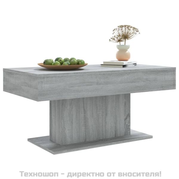 Маса за кафе, сив сонома, 96x50x45 см, инженерно дърво