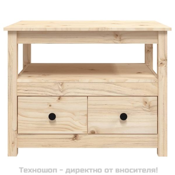 Кафе маса, 71x49x55 см, борово дърво масив