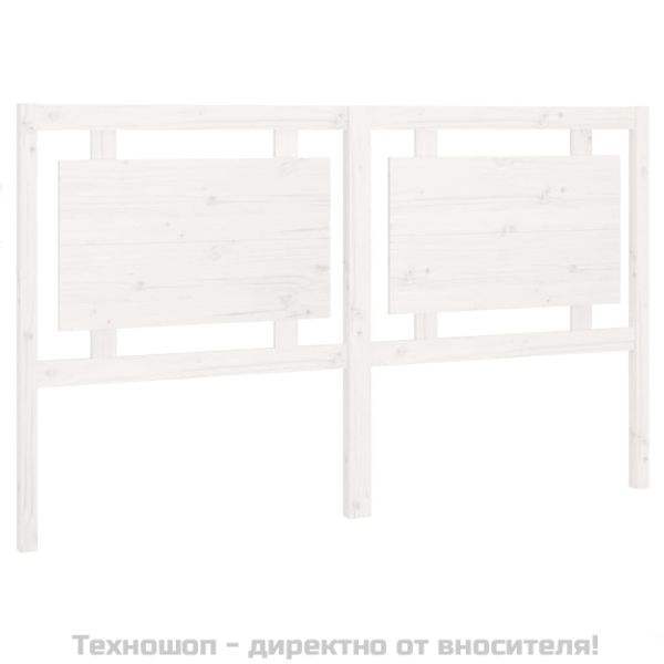 Горна табла за легло, бяла, 165,5x4x100 см, бор масив