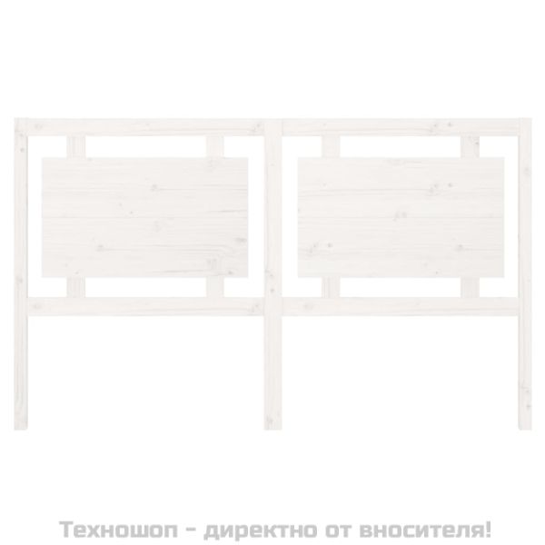 Горна табла за легло, бяла, 165,5x4x100 см, бор масив