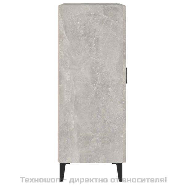 Сайдборд, бетонно сив, 69,5x34x90 см, инженерно дърво