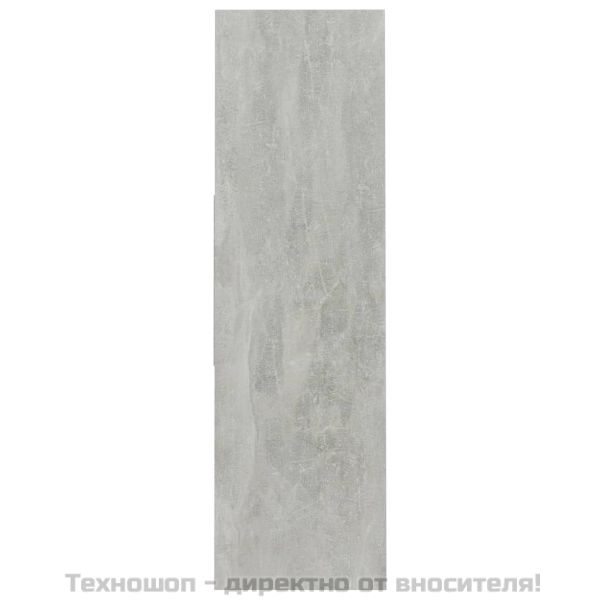 Шкаф библиотека, бетонно сив, 97,5x29,5x100 см, инженерно дърво