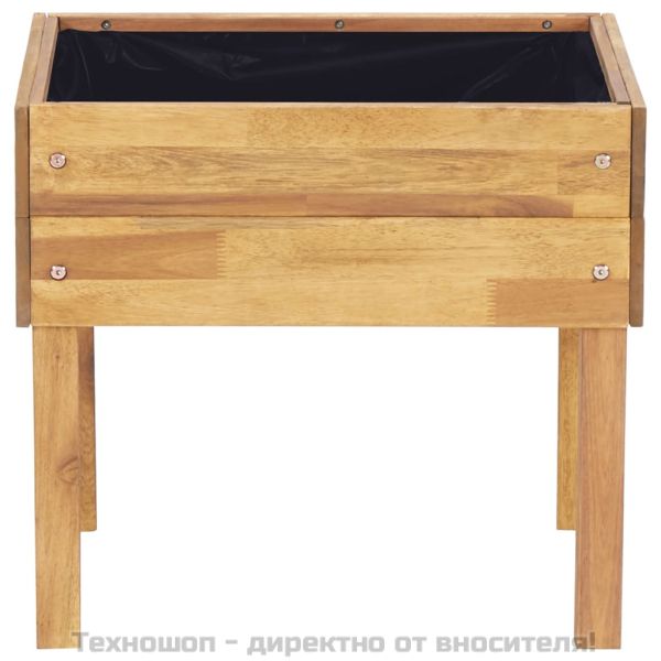 Градински плантер на стойка, 50x40x45 см, акация масив