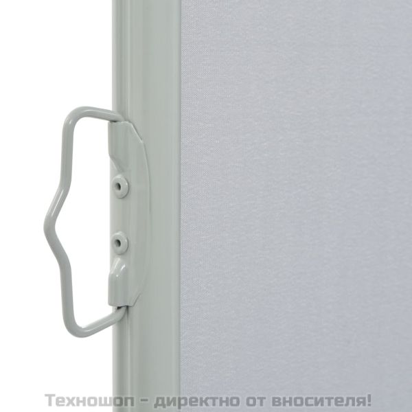 Прибираща се странична тента, 100х300 см, сива