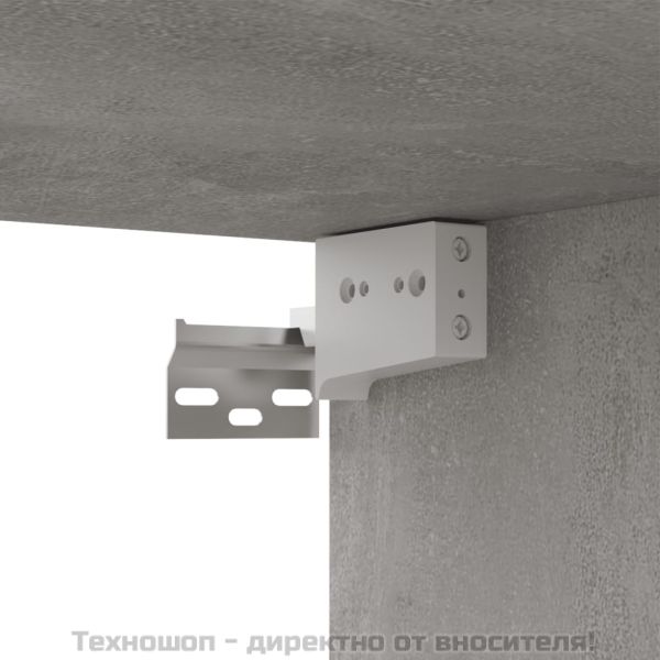 ТВ шкаф, бетонно сив, 80x30x30 см, инженерно дърво