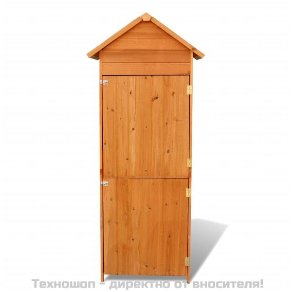 Градински шкаф за съхранение, кафяв, 42,5x64x190 см