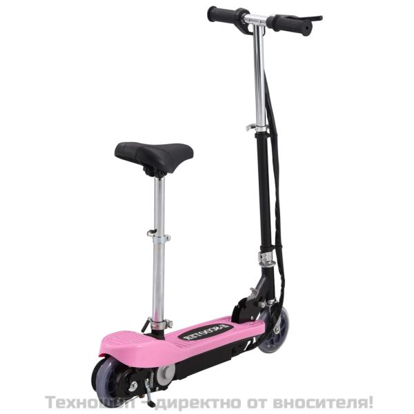 Електрическа тротинетка със седалка, 120 W, розова