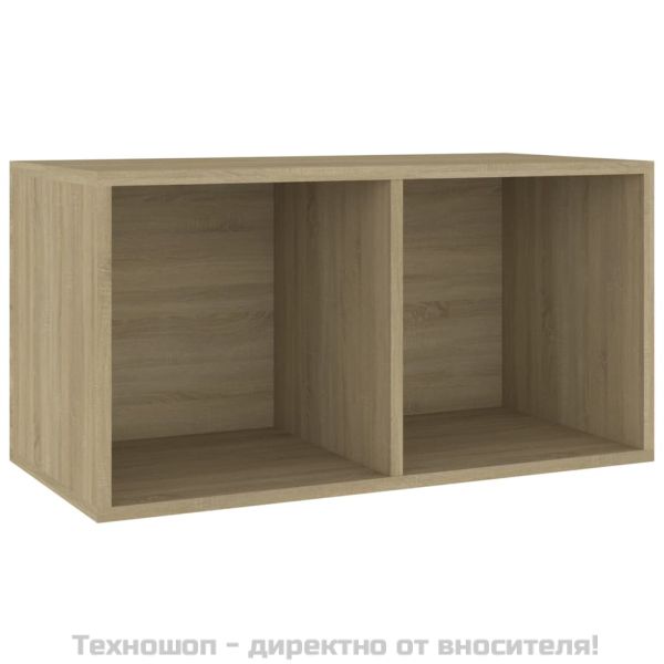 Шкаф за винилови плочи сонома дъб 71x34x36 см инженерно дърво