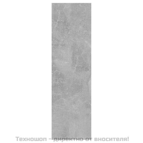 Стенен рафт, бетонно сив, 75x16x55 см, инженерно дърво