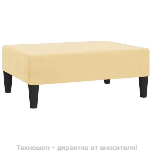 Табуретка, кремава, 78x56x32 см, кадифе