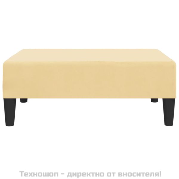 Табуретка, кремава, 78x56x32 см, кадифе