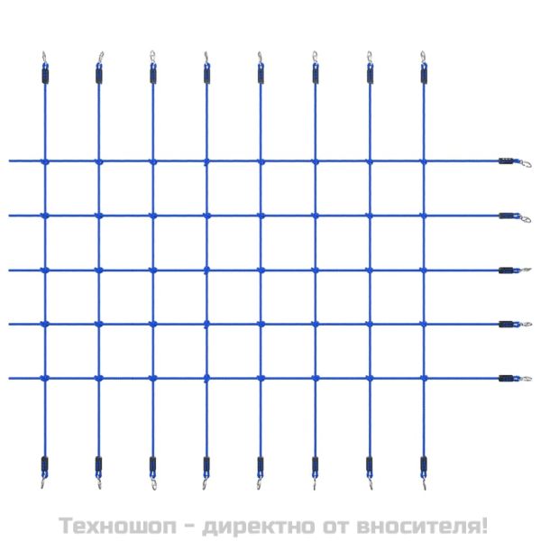 Мрежа за катерене, 200x150 см, синя