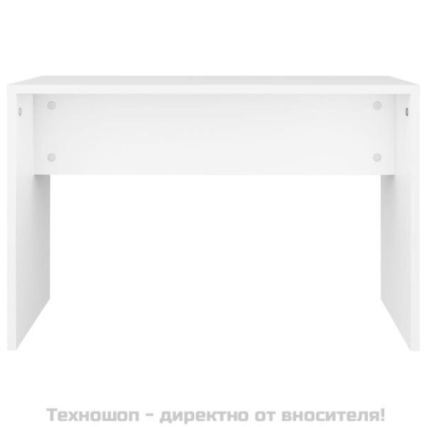 Табуретка за тоалетка бяла 70x35x45 см инженерно дърво