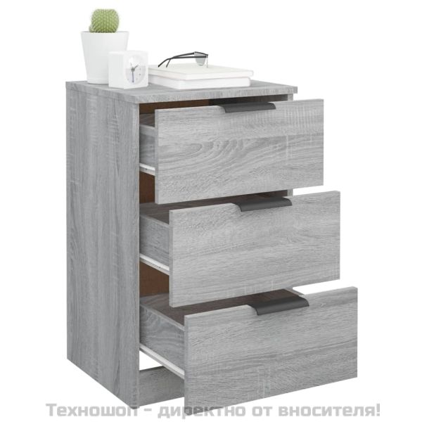 Нощни шкафчета, 2 бр, сив сонома, 40x36x65 см