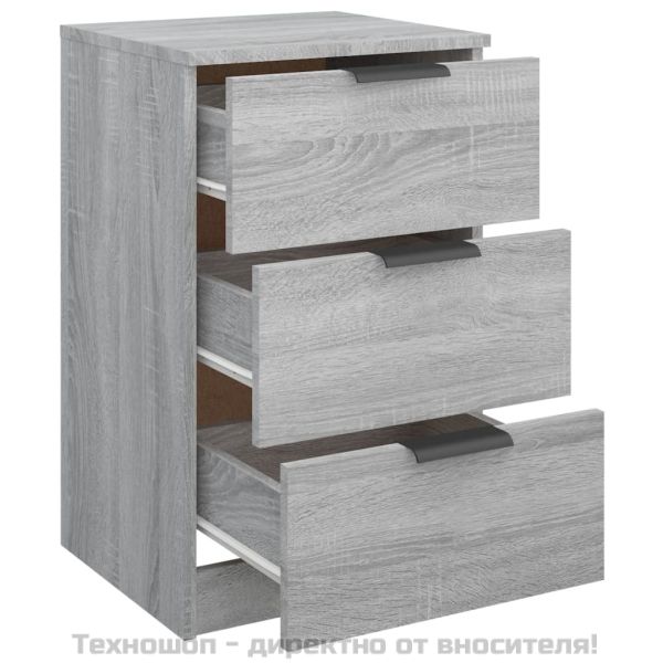 Нощни шкафчета, 2 бр, сив сонома, 40x36x65 см