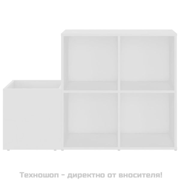 Шкаф за обувки за антре, бял, 105x35,5x70 см, инженерно дърво