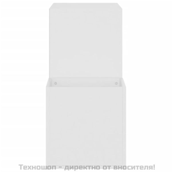 Шкаф за обувки за антре, бял, 105x35,5x70 см, инженерно дърво