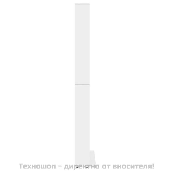 Етажерка за компактдискове бяла 102x16x177,5 см инженерно дърво