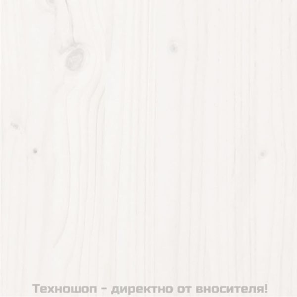 Рамка за легло, бяла, бор масив, 200x200 см